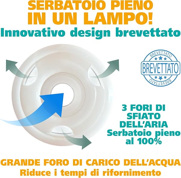 waa - Tappo Acqua Camper Universale, Adattatore Automatico per Carico Serbatoio, 3 Sfiati d’ Aria, Igienico, Sicuro, Semplice, Adatto a Bocchettoni da 28 a 37 mm, Compatibile con Gli Innesti Rapidi - 3