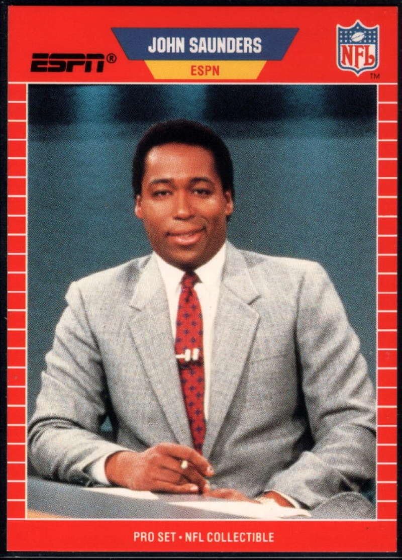 Football NFL 1989 Pro Set Announcers 8 John Saunders