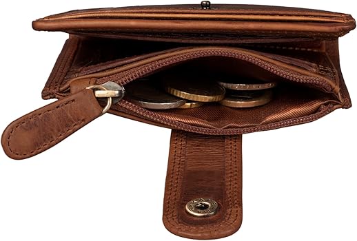 STILORD 'Suki' Portafoglio Donna Piccolo Pelle Vera - Mini Portafoglio con Portamonete Retro - Borsellino Zip Cuoio con Blocco RFID & NFC in Elegante