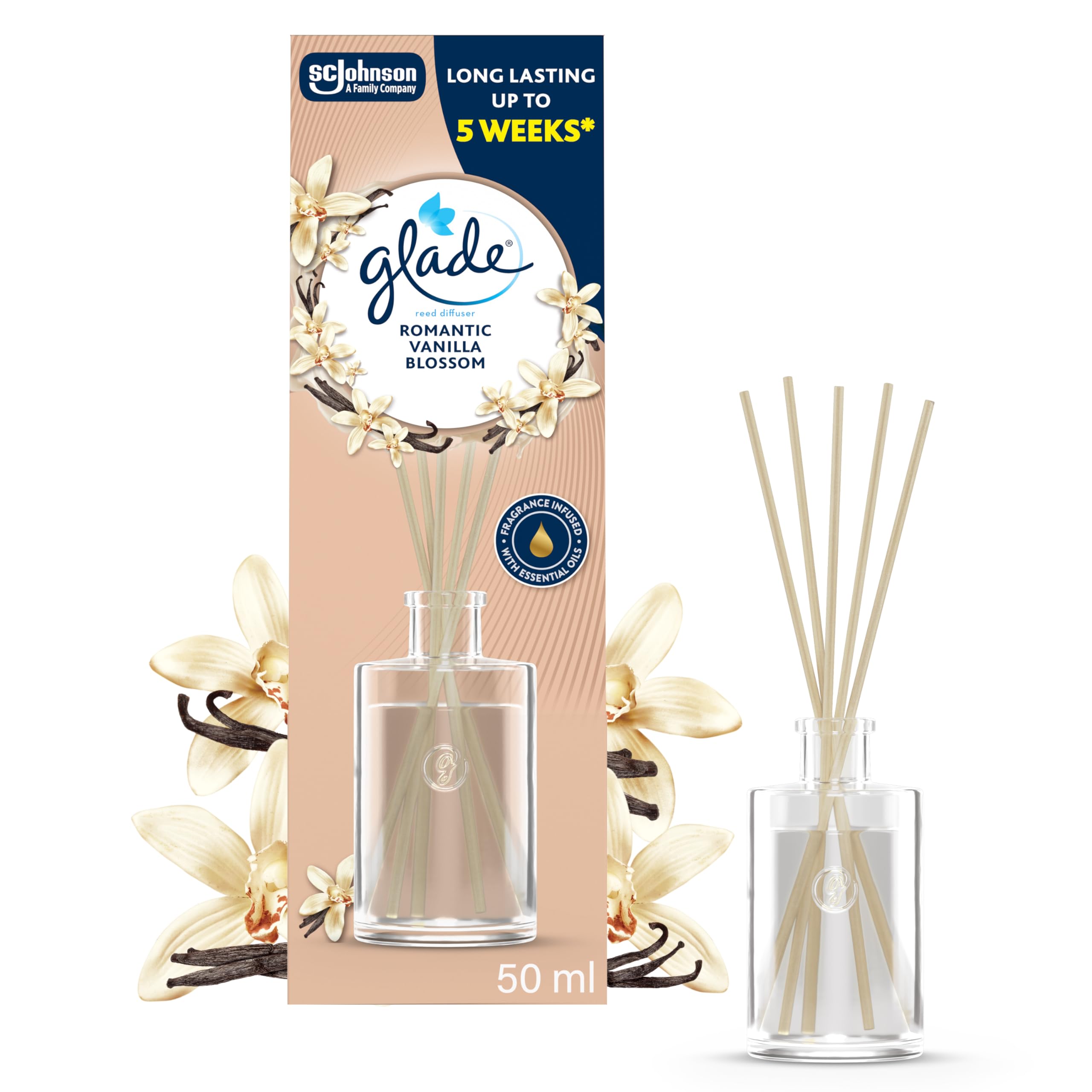 Glade Clear Romantic Vanilla Blossom Reed Diffuser50Ml from B&Q