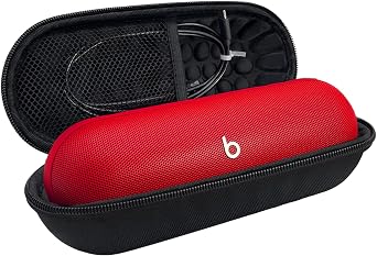 Hard Carrying Case for Beats Pill 2024 Bluetooth Speaker,Shockproof Protective Travel Case with Foam Padding and Mesh Pocket for New Beats Pill Accessories,Black