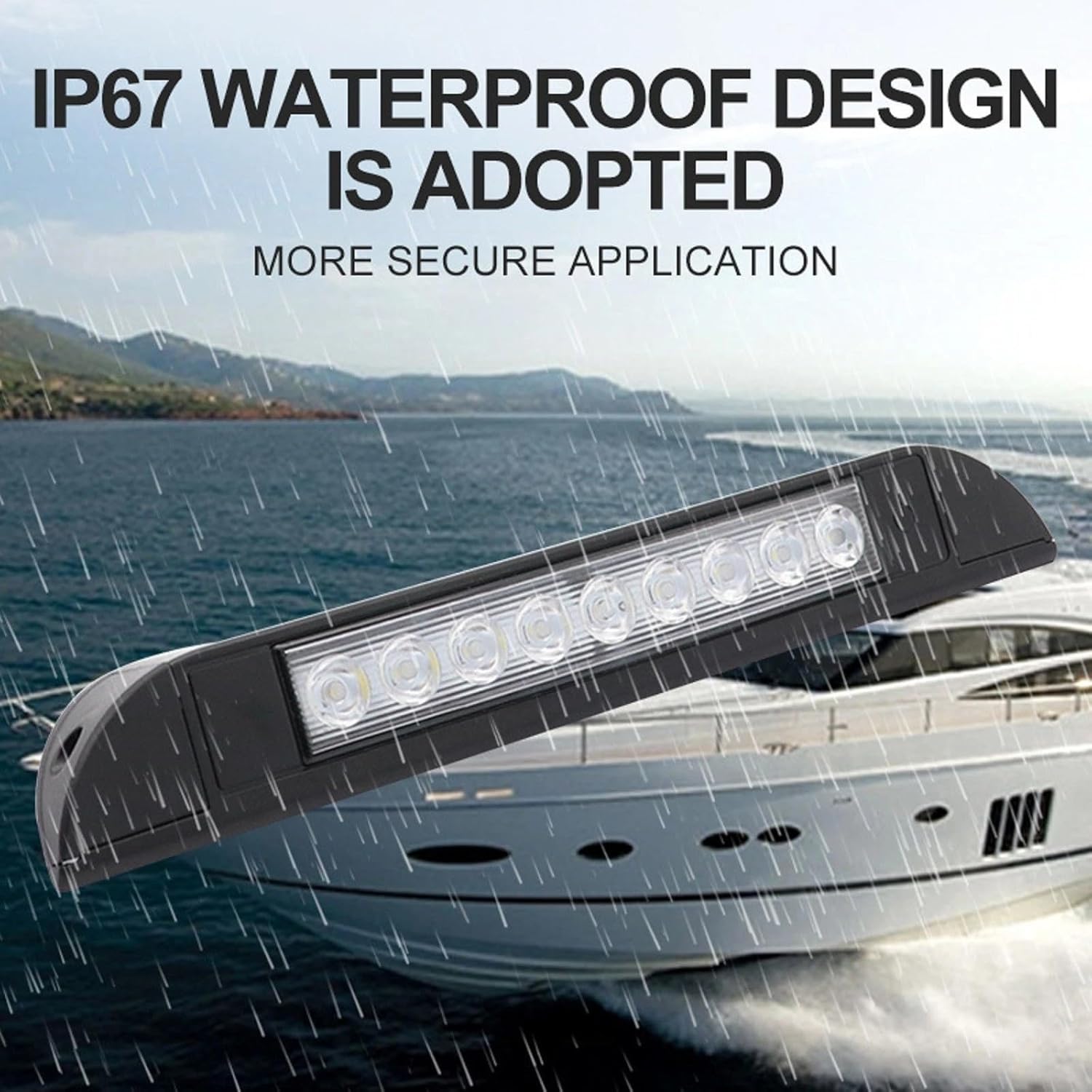 Trailer Exterior Lamp LED Awning Lamp for RV Caravan Interior Wall Lamps Light
