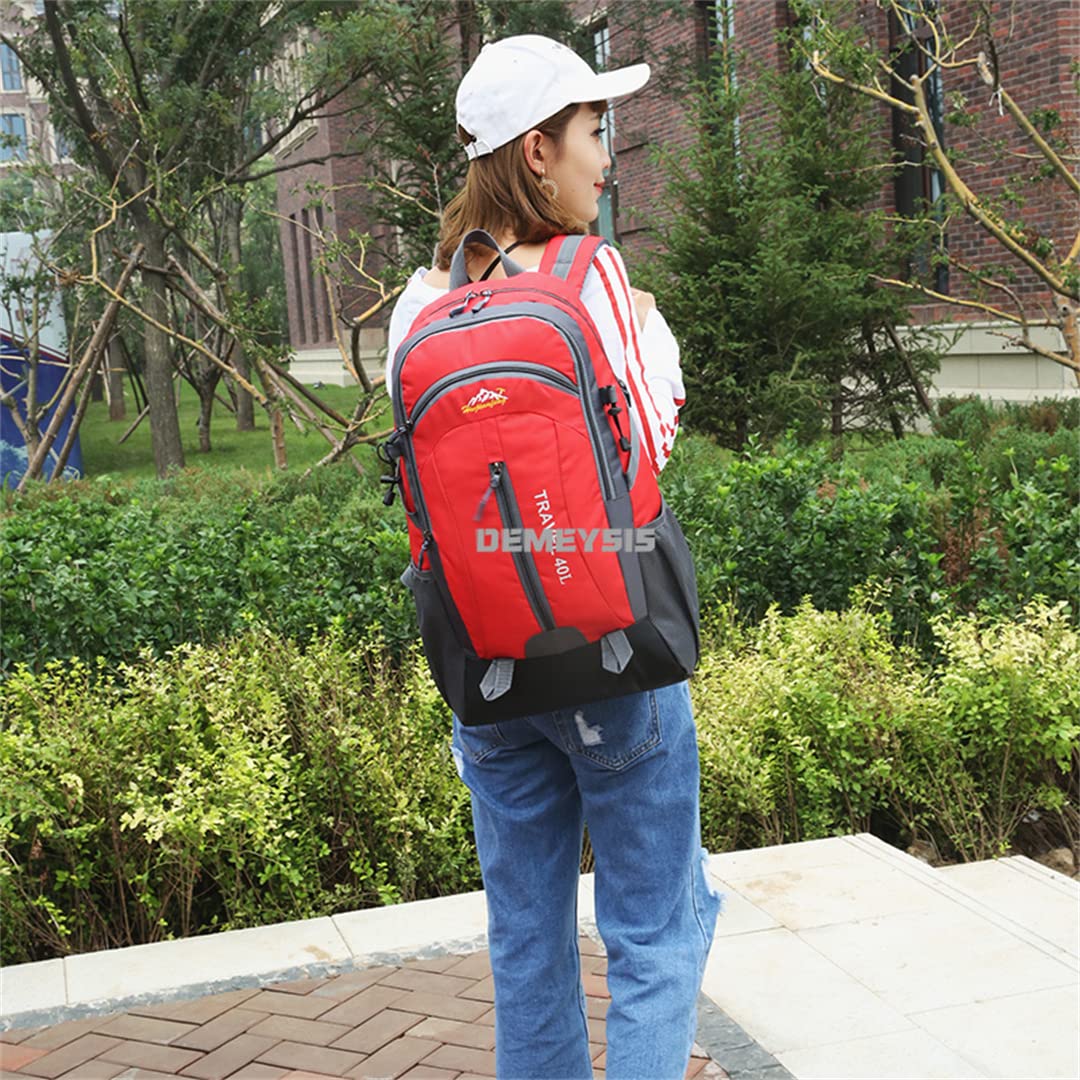 Hcclijo 40L al aire libre montañismo durable al aire libre viaje trekking escalada bolsa deportes montar bicicleta mochila