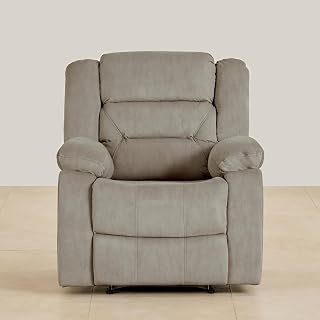 Home Centre | Cairo NXT 1-Seater Fabric Recliner | Recliner Sofa for Living Room | Solid Wood | Beige | 2 Year Warranty Price In India