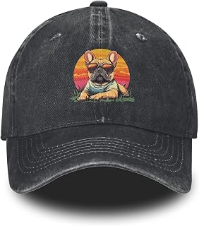 Printed Baseball Cap Adjustable Vintage Washed Distressed Denim Trucker Hat for Women Men