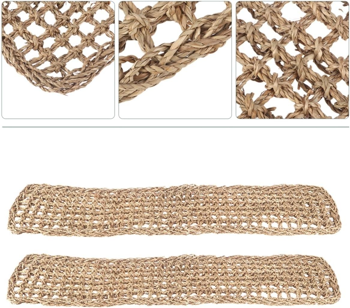 Totority 2Pcs Reptile Seagrass Hammocks for Lizards and Snakes Hanging Beds for Pets Comfortable Cushions for Expanding Living Space and Easy Installation