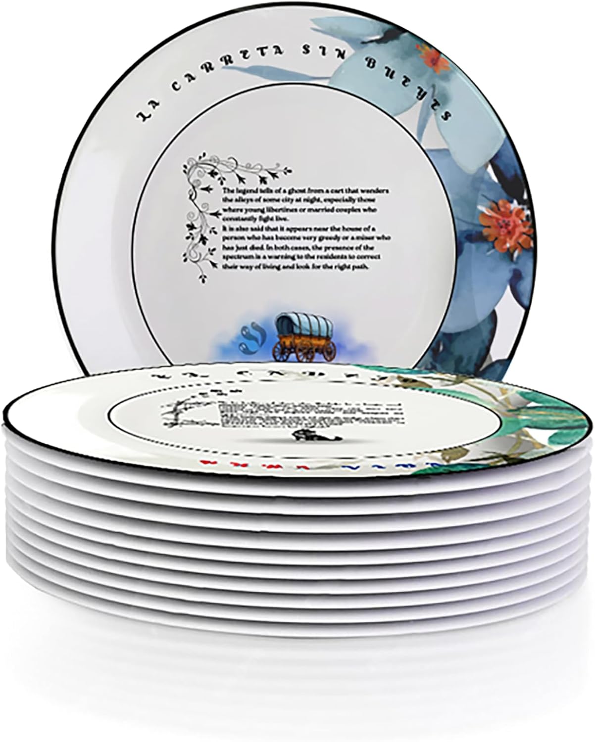 Cocaba-Porcelain Dinnerware Set – Urban Stories Plates and Bowls for Home & Kitchen, Microwave Safe, Modern Dish Set, Apartment Essentials, New Home Gift