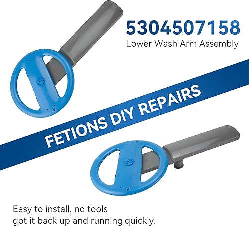 Miniatura 6 de Conjunto de brazo rociador para lavavajillas 5304507158 apto para lavavajillas Frigi-daire, brazo de lavado inferior que reemplaza 5304506660