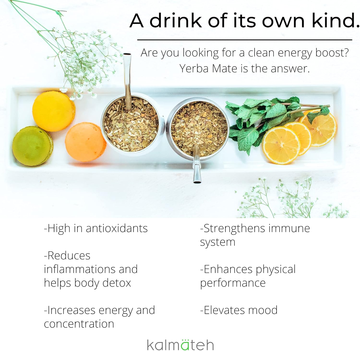 Kalmateh Yerba Mate Set – Mate Gourd with Lid, Alpaca Bombilla, Thermos, Matera Carry Tote and Organic & Kosher Yerba Mate (Wood, 1000ml): Home & Kitchen