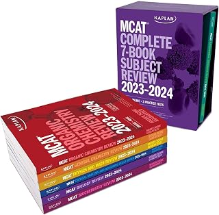 MCAT Complete 7-Book Subject Review 2023-2024, Set Includes Books, Online Prep, 3 Practice Tests (Kaplan Test Prep)