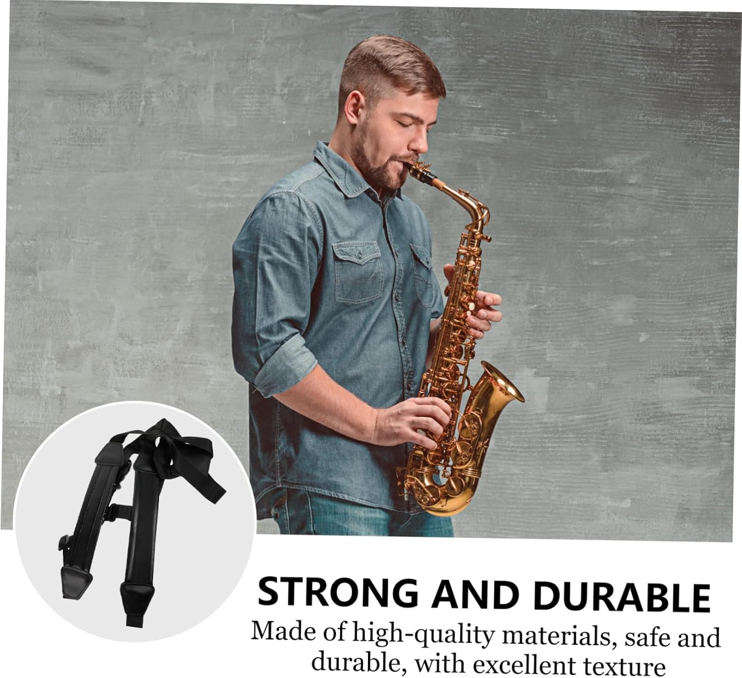 Abaodam 3pcs Sax Harness Soft Saxophone Neck Strap Double Straps for Saxophones