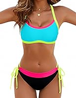 BMJL Women's Color Block Bikini Sets - Supportive Wide Strap Two-Piece Swimsuit 2026