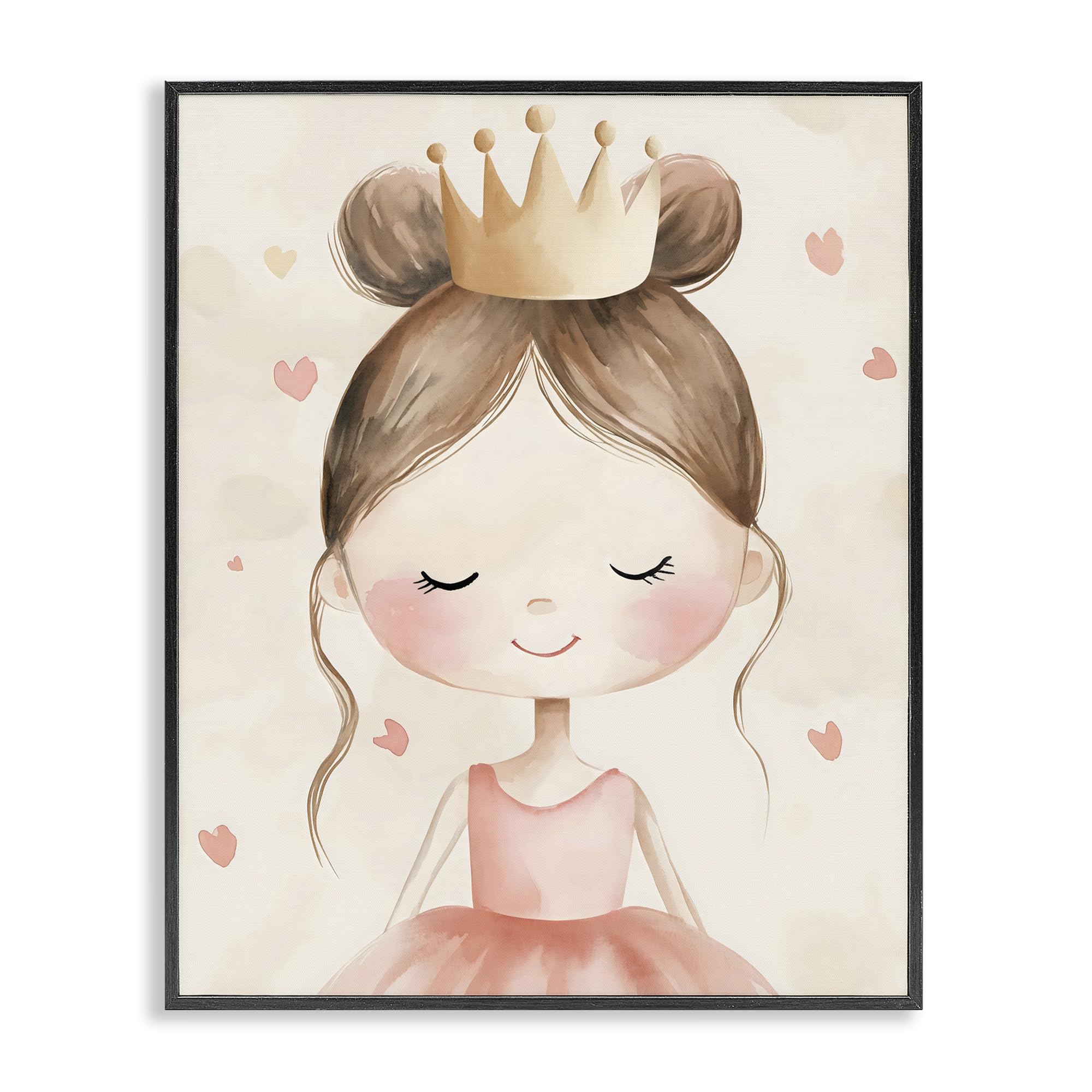 Poster ballerine rose Stupell Industries de qualité fait aux USA avec cadre noir robuste