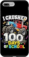 Vista 12 de I Crushed 100 Days of School - Monster Truck 100th Day Boys Case for iPhone 16