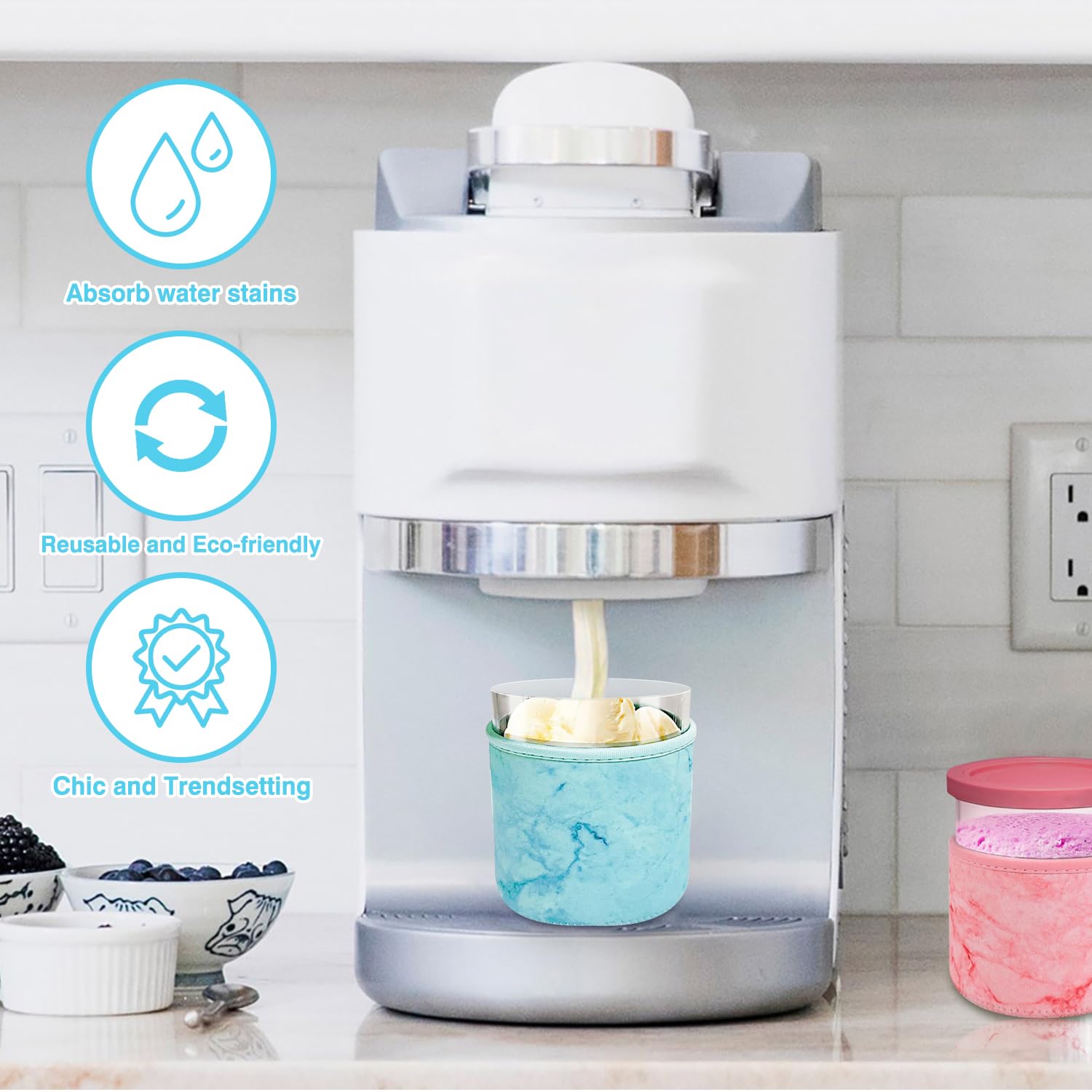 4x Neoprenhüllen Für Ninja Creami Deluxe - Isolierte Hüllen Für NC501 Serie