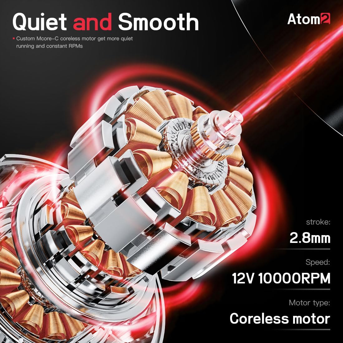 Dragonhawk Atom2 Tattoo Pen Machine Kit - Cordless & Corded Permanent Makeup Machine for Eyebrow Eyeliner Lip Liner - 2 Batteries, Lightweight 3.88oz, Professional & Beginner Friendly