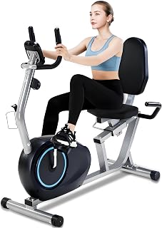 Kawnina Recumbent Exercise Bike for Seniors: 400LB Capacity, 16-Level Magnetic Resistance, Comfortable Seat & LCD Monitor