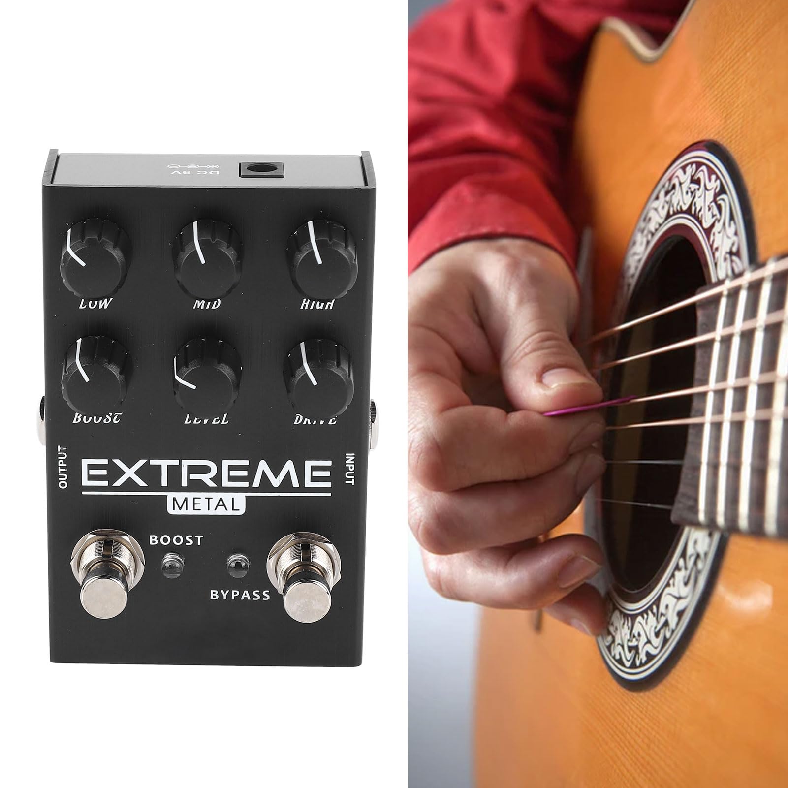 Pedale dell'effetto di chitarra Sintetizzatore per chitarra pedale pedale dell'effetto per i chitarristi elettrici musicisti professionisti in metallo tono sonoro regolabile