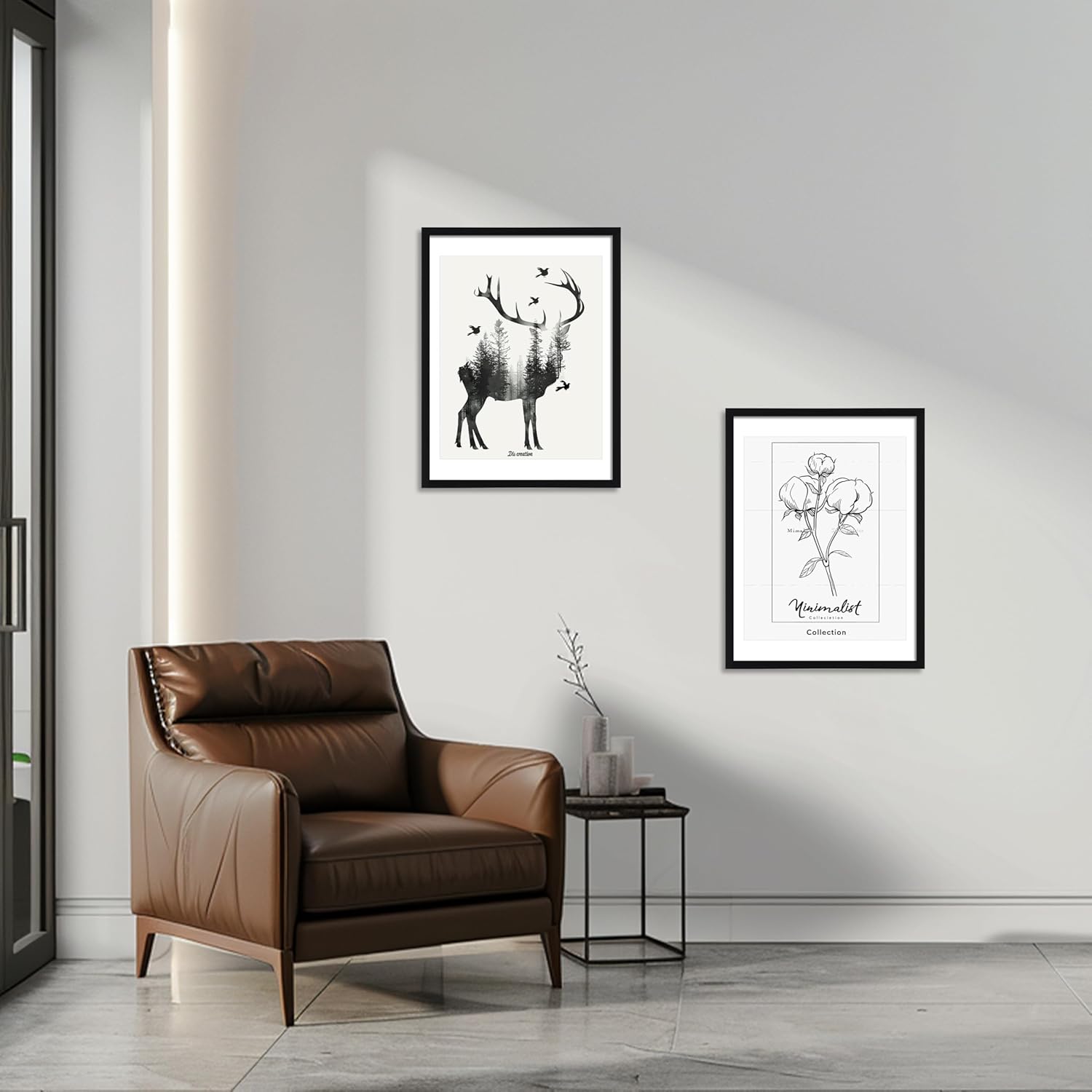 HEART ART 18x24 Frame with Mat, Black Poster Frame, Display Pictures 16x20 with Mat or 18 x 24 Without Mat,18x24 Picture Frame for Wall Mounting,2 Pack