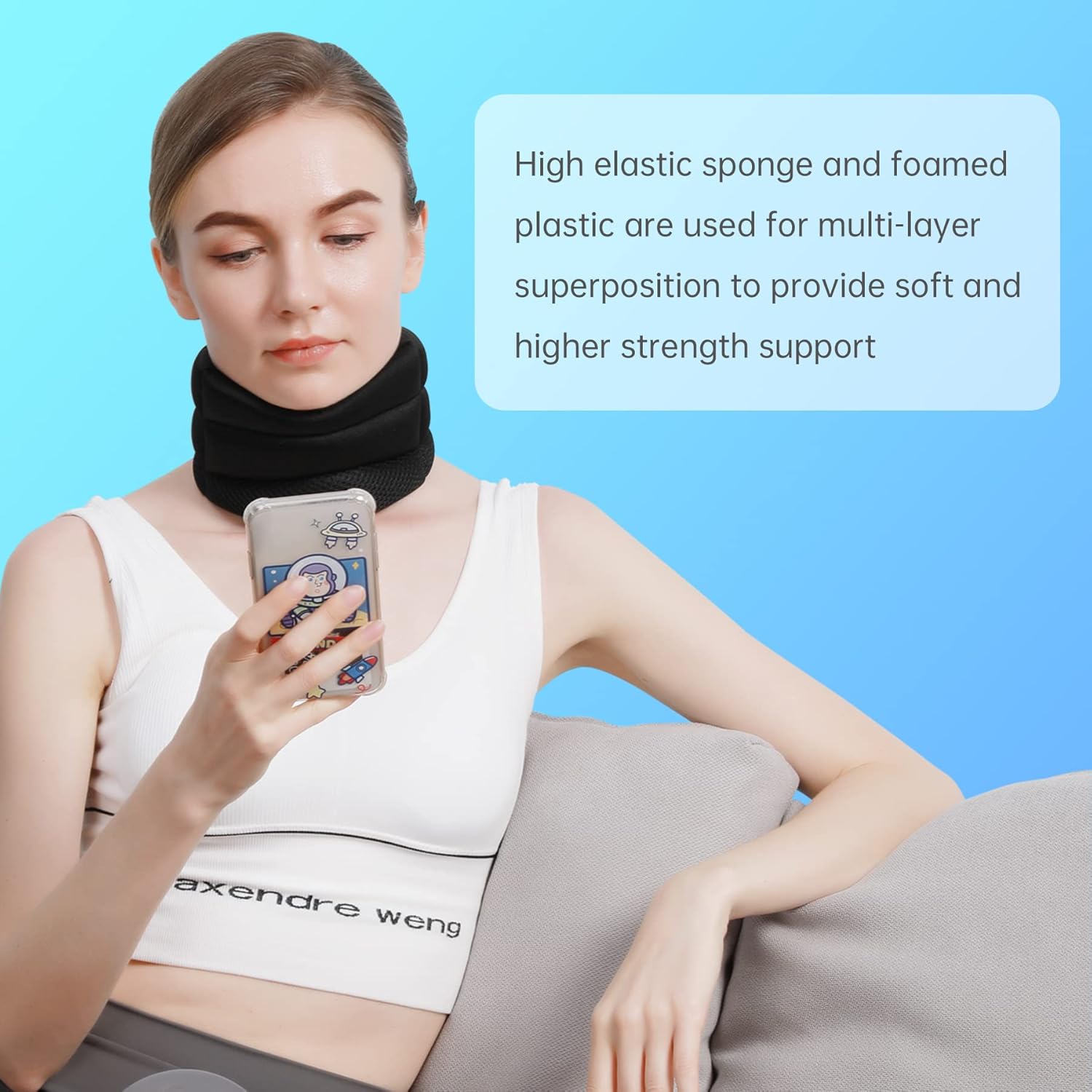 Buy Neck Brace, Foam Cervical Collar Soft Neck Support Neck & Cervical Pillows Relieves Neck