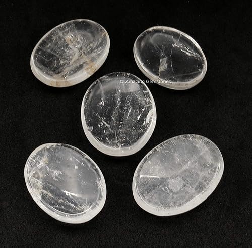 Vista 442 de Cristales de piedra de preocupación de cuarzo rosa y piedras curativas, piedras de preocupación para regalos de alivio del estrés, cristal de piedra