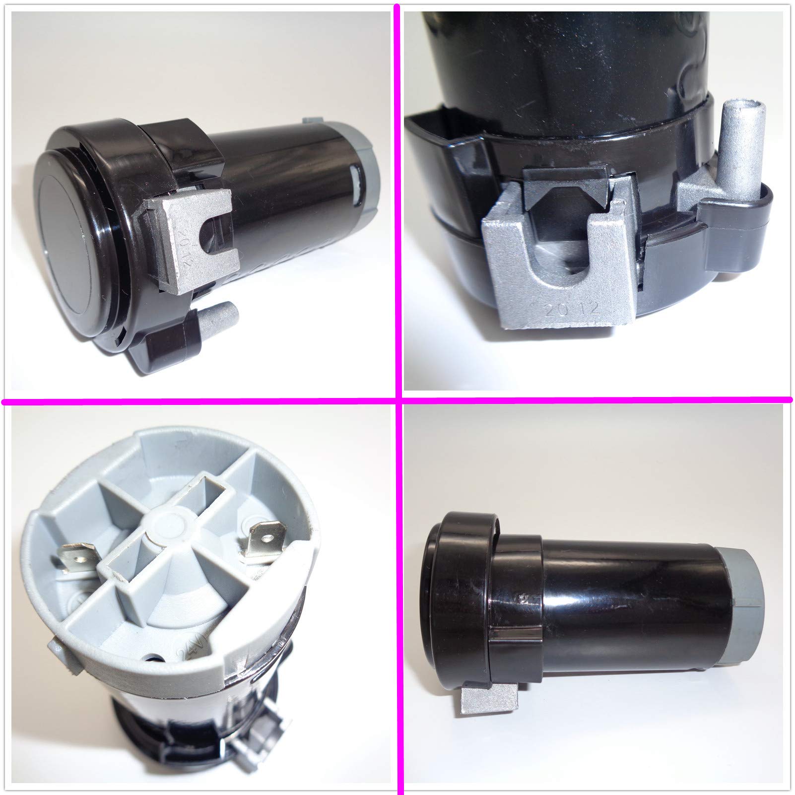 Compressore d'Aria per Auto e Clacson - Kit Cromato Nero per Camion, Treno, Barca - 24V