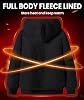 Sudadera con capucha de forro polar pesado GEEK LIGHTING para hombre, cremallera completa, forro de sherpa grueso 3