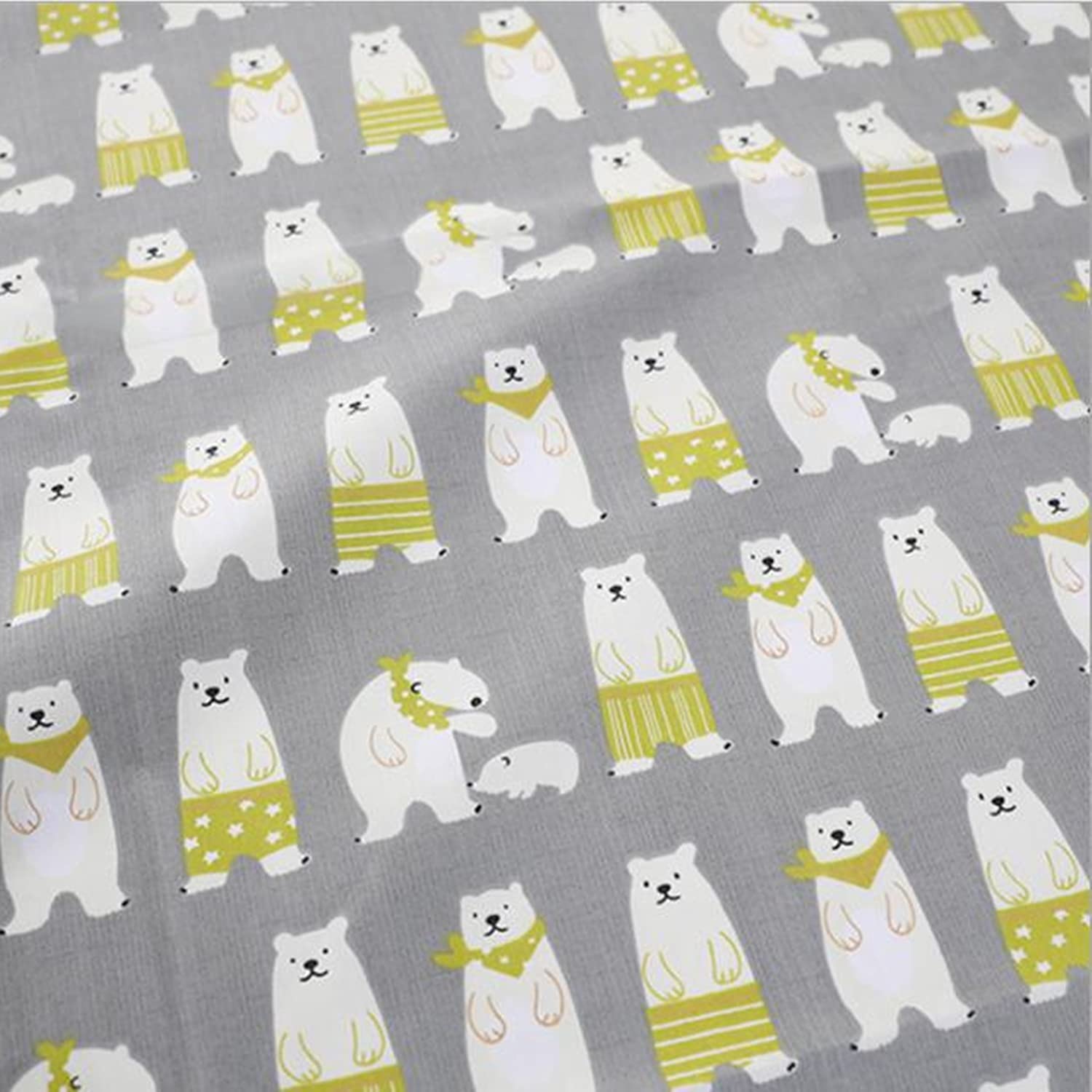 リップル生地 シロクマ 柄 約53cm×20cm リップル生地 シロクマ 柄 約53cm×20cm