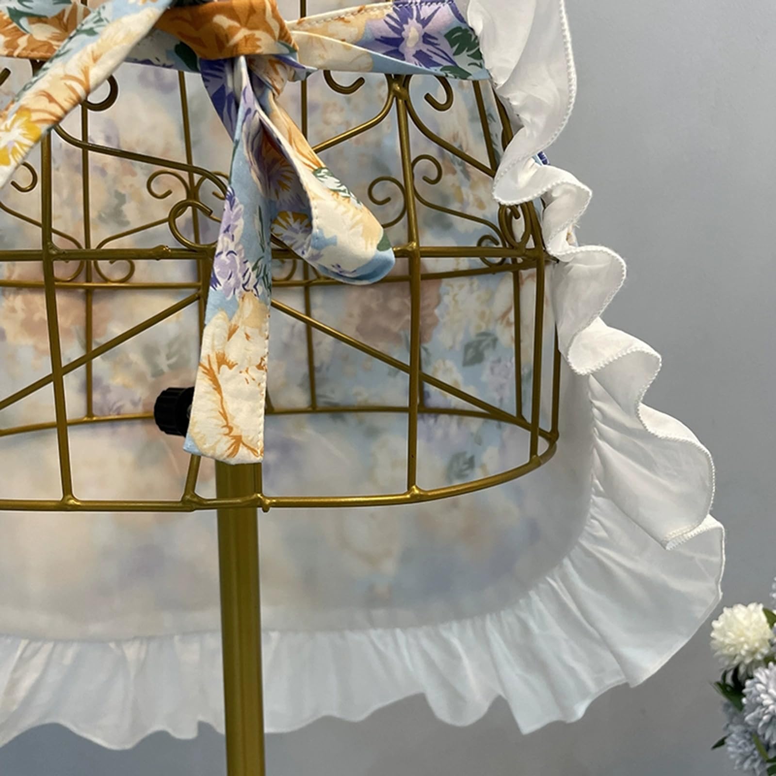 Grembiulo in Cotone per Donne, Grembiule con Volant in Stile retrò con Tasche, per Cucina E GiardinaggioBlue,One Size