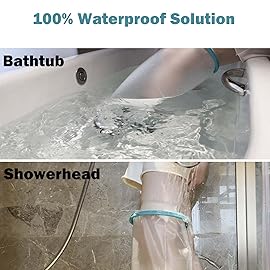CIVJET Cast Covers for Shower Leg, Waterproof Cast Cover for Showering, Cast Protector for Shower Adult, Shower Boots for Foot after Surgery, Full Leg, Thigh (Diameter - 7.9) Extra Long
