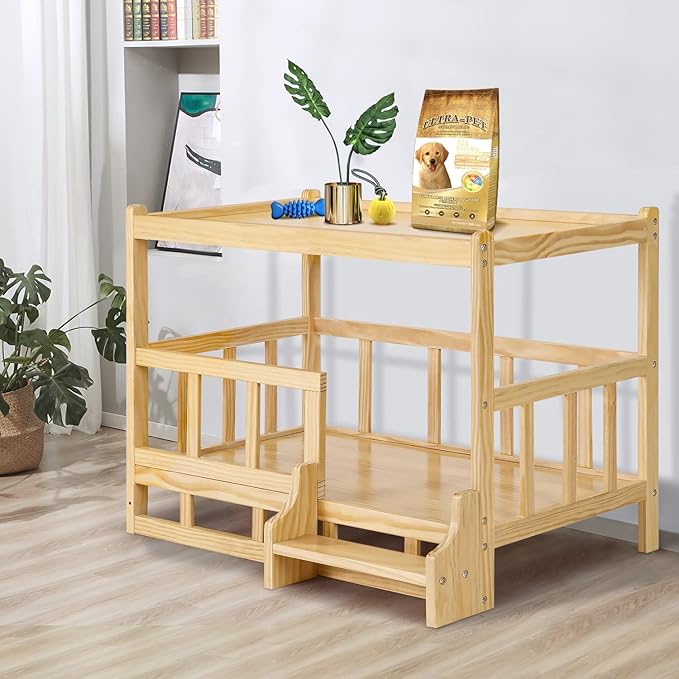 Cama Elevada de Madera para Perro Mediano miniatura 2