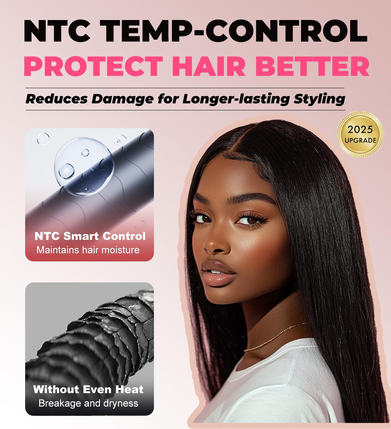 Hair Straightener and Curler - Flat Iron Curling Iron in One - Twist Straightening Curling Iron Combo - Digital LCD Display & Dual Voltage - Multi-Styler - Gifts for Women - Image 3