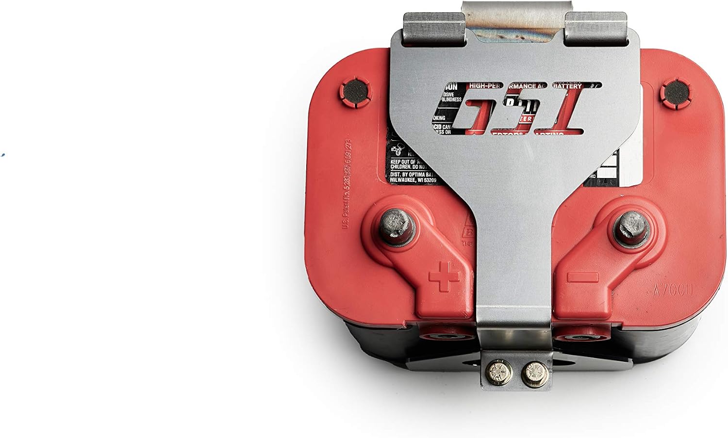 GSI Frame Mount Optima Battery Box Tray for Group 34/78 | Heavy-Duty 11-Gauge Steel Chassis Bracket | Fits Red, Yellow, Blue Top | Bolt-On or Weld-On Relocation Kit | Made in USA