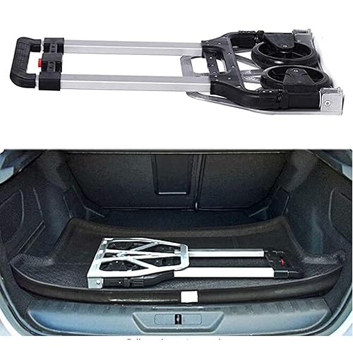 Miniatura 2 de Carrito de compras resistente, carretilla de mano de 165 libras con bolsa de compras de 1.87 libras, carrito plegable de cristal con diseño de 6