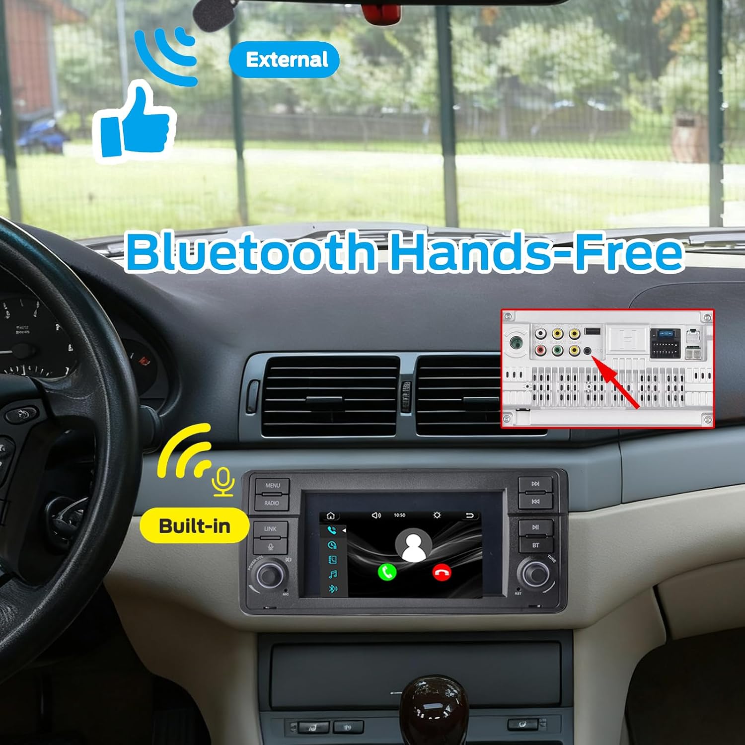 Linux Car Stereo Compatible with BMW E46 3 Series 1999-2005 Fast Boot/Bluetooth/Wireless CarPlay/Android Auto/FM/AM/RDS/USB