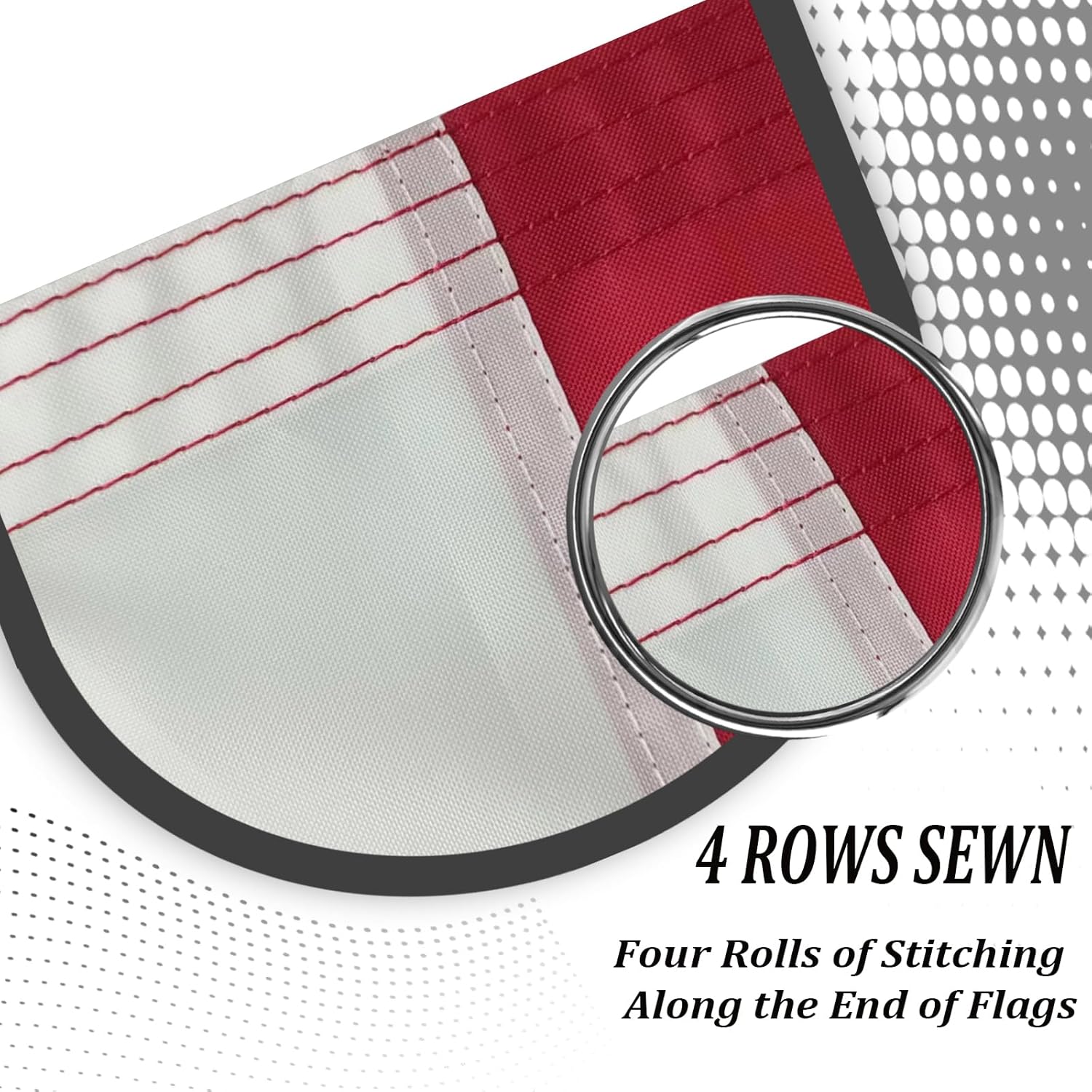 Blue Line American Flag 3x5 Embroidered Thin Blue Line USA Flag 3x5 Outdoor Heavy Duty 100% Polyester Stripe Lives Matter American Flags Banners with 2 Metal Grommets, 4 Rows of Stitching