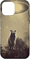 Vista 28 de iPhone 15 Pro Max Vintage alien raccoon UFO Alien Case