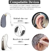 Vista 3 de Paquete de 6 cúpulas para audífonos, 3 tamaños, accesorios para audífonos de cúpula abierta para resound Sure Fit Style RIC RITE y Open Fit BTE