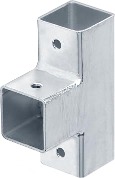 8 Pcs 1 Square Tube Connector, 3 Way T Fittings