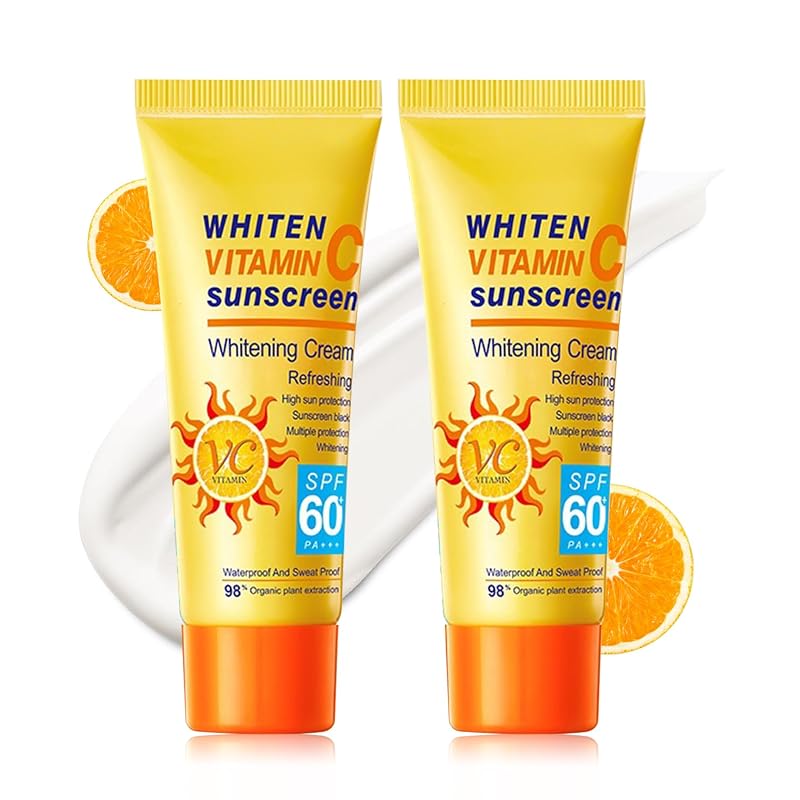 Bastão de protetor solar facial Fusang SPF 60+, resistente à água, 2 unidades