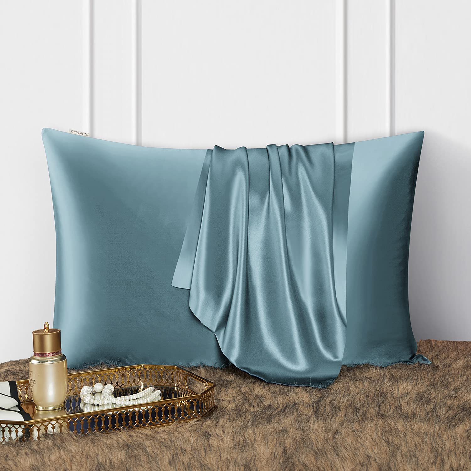 Zijden kussensloop voor kussen, 100% zijde, 22 momme, Oeko-Tex®-gecertificeerd, anti-aging, voordelen voor haar en huid, 60 x 60 cm, roze