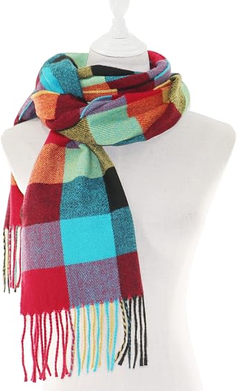 vimate Plaid Scarf for Men Women Super Soft Classic Tartan Checkered Neck Scarves