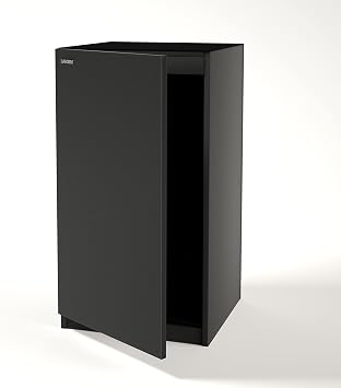 LANDEN Wooden Aquarium Stand & Cabinet, 20 Gallon Fish Tank, 17.7x17.7in | Matte black finish; 45x45x80cm, 31.5in tall; enclosed storage hides wires and gear; fresh, salt, planted or reptile setups