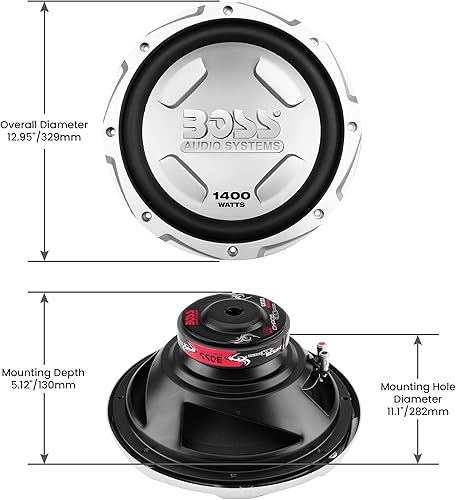 Miniatura 5 de BOSS Audio Chaos CX122 - Subwoofer de potencia para coche, 12 pulgadas, 2800 W, par
