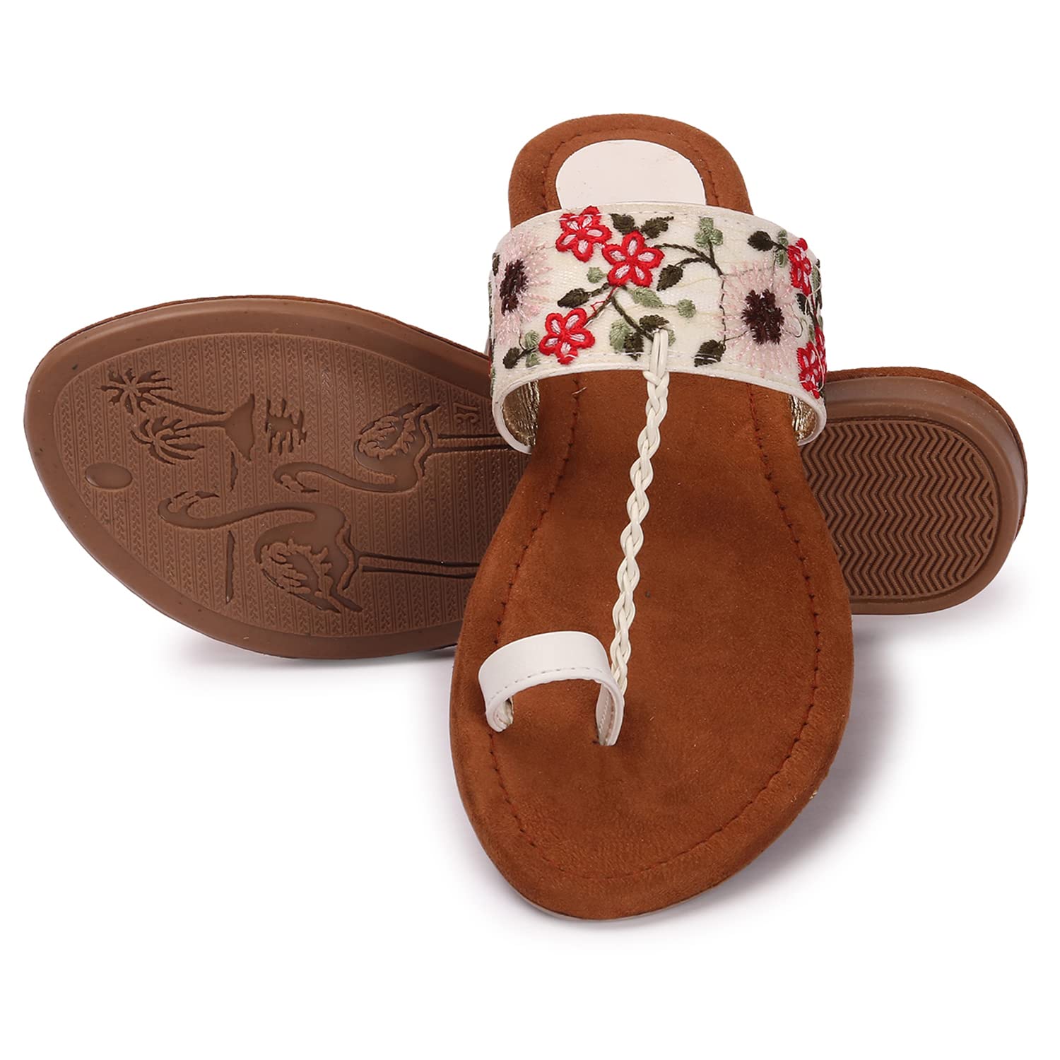 See full amazon price history chart for KKF Footwear Womens Fancy Kolapuri Design Flat Sandal Slipper Chappal for Girls and Female (White) KKF Footwear Womens Fancy Kolapuri Design Flat Sandal Slipper Chappal for Girls and Female (White) (B0CPF36748) Amazon Price History, Amazon Price Tracker