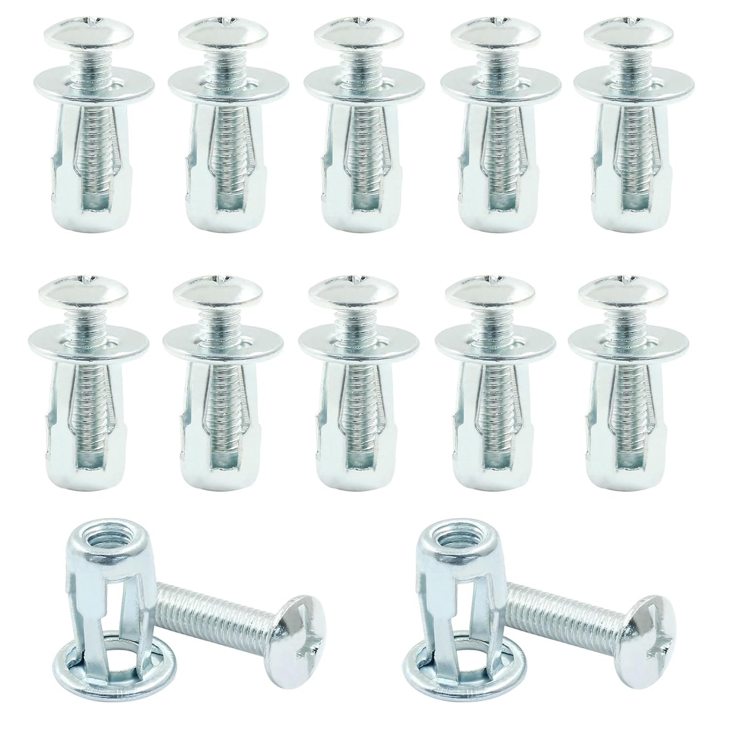 Waziaqoc 20Pcs M6 x 25 Hollow Door Anchor, Petal Expansion Nuts
