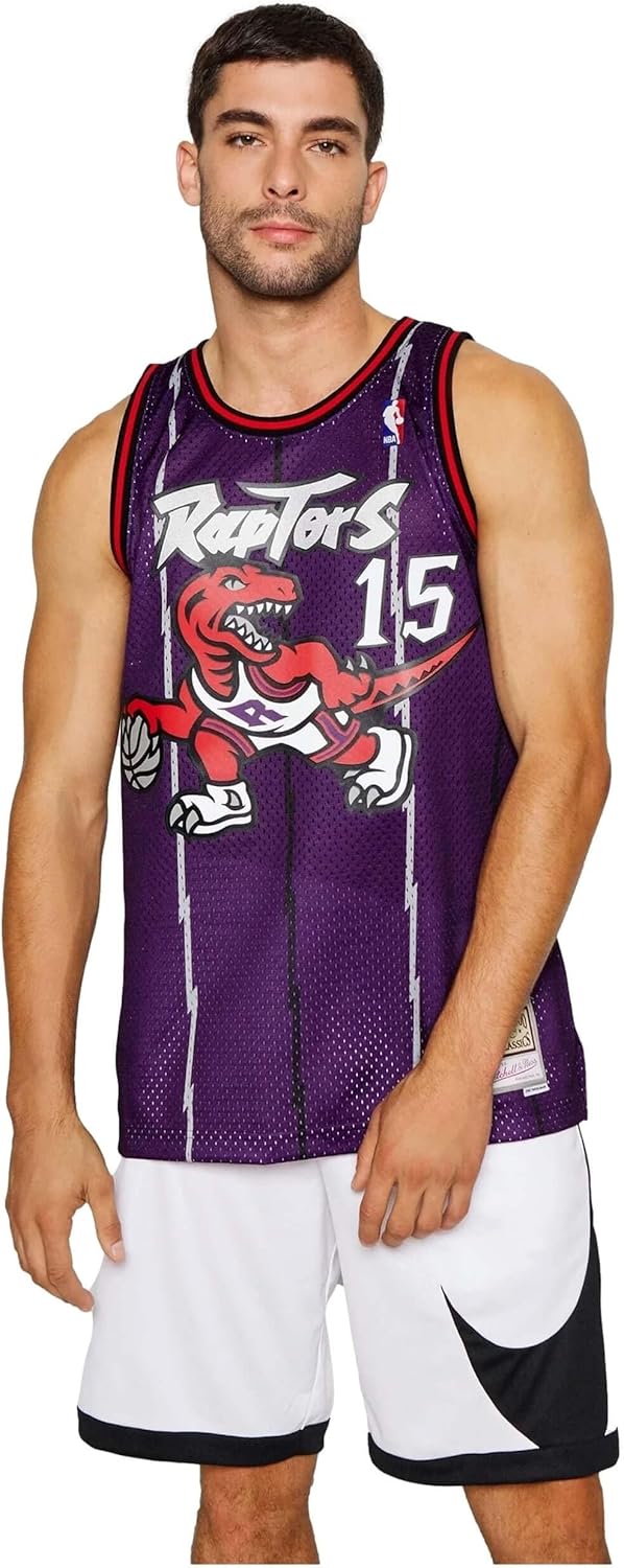Adult Vince Carter Toronto Raptors 1998 Mitchell & Ness Purple Throwback Swingman Jersey - Men's