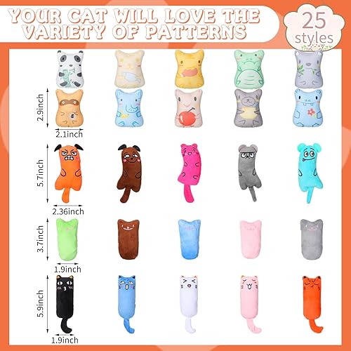 Miniatura 3 de 25 juguetes de hierba gatera para masticar, juguetes interactivos rellenos de hierba gatera, juguetes de algodón suave para gatos y gatitos, varios