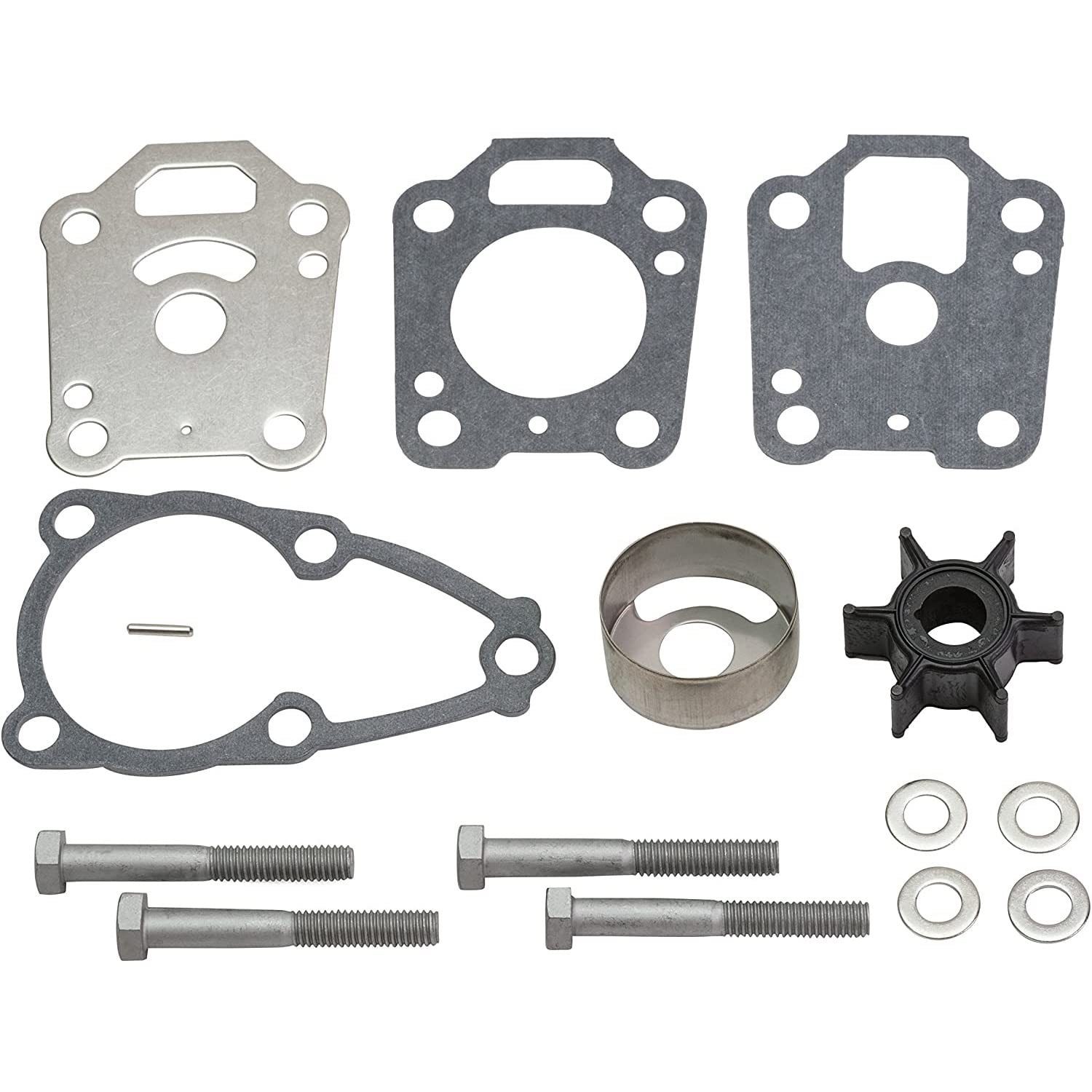 8M0155395 Water Pump Impeller Repair Kit for Mercury Outboard 4 5 6 HP F4 F5 F6 4 Stroke & Nissan Tohatsu 369-87322-1 Boat Motor Engine Parts Replacement 16159A03 16159T01 16159A1