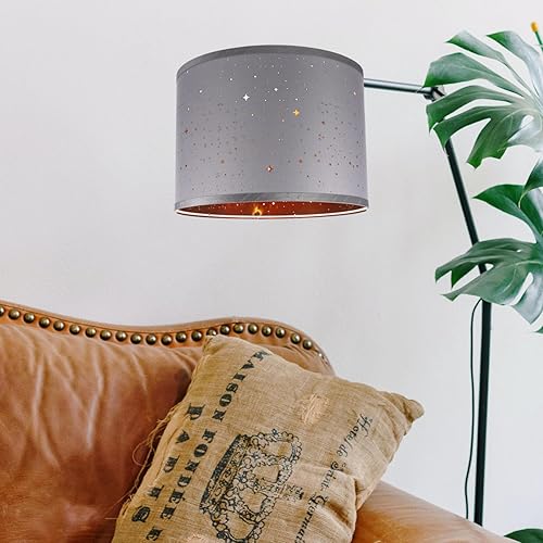Miniatura 3 de Lámpara de mesa, pantalla de tela, pantallas de lámpara de tambor de estrella, sombras huecas, cubierta de lámpara de mesa, clip en la bombilla,